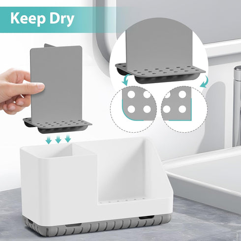 Countertop PARKMANI Toothbrush Holders for Bathrooms, Kids Electric Toothbrush and Toothpaste Holder with Drainage
