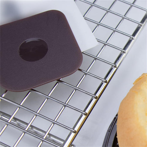 3 Pcs Pot Scraper, Brown Plastic Non Scratch Pan Scraper for Cast Iron, Practical Kitchen Tool for Cleaning