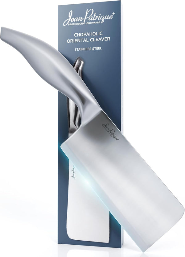 Jean-Patrique Cleaver Butcher Knife, Single Forged with Razor Sharp Edge, Kitchen Chopping Knife