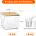 4 Pack Laundry Detergent Container, Clear Laundry Room Organization Containers, Large Laundry Powder Storage Organizer