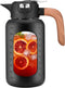 84 oz/2.5 Liter Glass Pitcher with Lid and Handle, Glass Carafe/Jug for