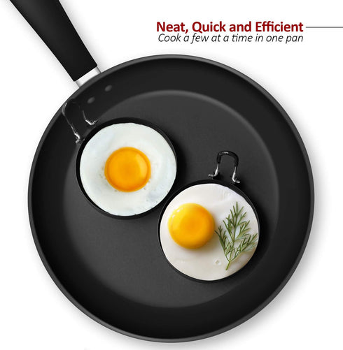 Egg Rings, 4 Pack Stainless Steel Cooking Rings for Eggs and Pancakes
