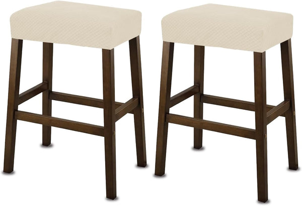 NeColorLife Rectangle Stool Covers,Stretch Waterproof Saddle Seat Covers for Counter Height and
