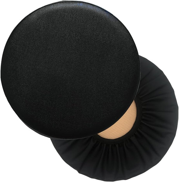 Sigmat 2 Pack Waterproof PU Bar Stool Cover Anti-Slip Round Seat Cover