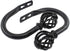 2 Pack Curtain Holdbacks, ULIFESTAR U Shaped Wall Mounted Tieback Hooks for Home Decor (Black)