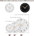 Plumeet 10'' Wooden Wall Clock (White) Small Frameless Clocks with Silent Quartz Movement, Battery Operated
