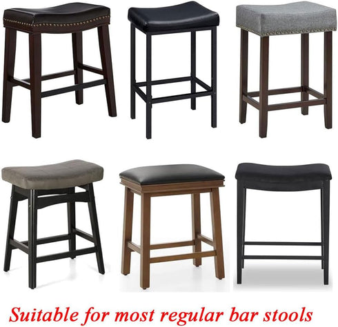 Lussenwert Set 4, 9 Stool Covers Rectangular of Stretch Printed Vanity Stool Covers Washable Saddle Bar Stool Slipcover