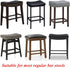 Lussenwert Set 4, 9 Stool Covers Rectangular of Stretch Printed Vanity Stool Covers Washable Saddle Bar Stool Slipcover