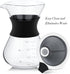 Pour Over Coffee Maker with Stainless Steel Filter, Reusable Glass Coffee Pot Manual Dripper, No Paper Filters
