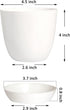 Youngever 4.5 Inch Plastic Planters with Saucers, 8 Sets Indoor Flower Pots, Modern Decorative Gardening