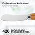 Cheese Knife Set, 2 Pieces Cute Standing Butter Knives, Food Grade 420 Stainless Steel with Wooden Handle