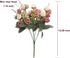 Duovlo 7 Branch 21 Mini Rose Heads Artificial Flowers Bouquet, Pack of 4, Wedding Home Office Decor, Pink