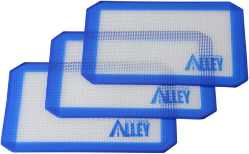 3 Non-stick Silicone Mat Pad, Small Rectangle 5 X 4 Inch, Blue by SILICONE ALLEY