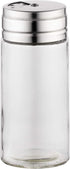 Fox Run 5167 Glass Spice Jar with Stainless Steel Shaker Lid, 6 Ounce Clear Container for Seasonings, 1 Count