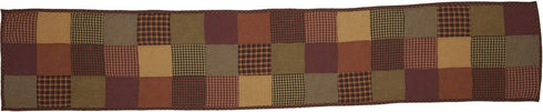 VHC Brands Heritage Farms Cotton Quilted Runner, 13x72, Red