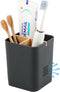 Electric Toothbrush Holder with 3 Slots, Bamboo Dividers for Bathrooms, Plastic Organizer for Countertop (Cool Grey)