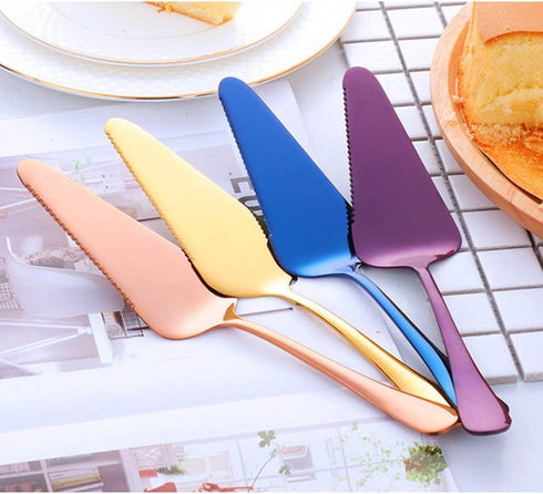 Hemoton Pie Cake Server, Luxurious Stainless Steel Spatula, Cake Cutter with Serrated Edge for Pie, Tart, Dessert