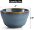 Peohud 6 Pack Small Dessert Bowls, 8 Ounce Bouillon Cups, Porcelain Pinch Bowl Ramekins for Dessert Pudding Soup Dipping Sauce