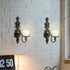 Set 2 GAKA Wall Sconce Candle Holder of Gothic Metal Candle Sconce Black Candle Holders Vintage Wall Mount Candle