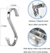 Heavy Duty S Hooks,Stainless Steel S Shaped Hook for Hanging Pots and Kitchenware, Utensils,Clothes, Bags, Cups,Towels, Plants-3.7 inch,8 pack by AMZFULY