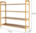 4 Closet (27.5" 9.25" 27.1") Tier Bamboo Shoe Rack, Free Standing Shoe Racks, Shoes Rack Organizer, Bamboo Wood Shoe