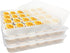 3Pack Deviled Egg Containers with Lid - Portable Egg Holder Carrier for Refrigerator, Storing 72 Eggs for Easter Party