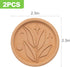 CeroDimo 2-Pack Terracotta Brown Sugar Saver Discs - Reusable Brown Sugar Softener & Food Moisture Keeper, Leaf Design