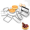 Guowall Stainless Steel Cake Ring, Multi Shaped Pastry Food Ring, Nonstick DIY Baking Tools - 8pcs