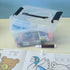 Teyyvn Plastic Mini Latch Box, Storage Bin with Locking Lids, Pack of 4, 2 L, Clear