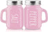 Pink Salt and Pepper Shakers Set, 4 oz Glass Kitchen Accessories, Easy to Clean & Refill, Pink Kitchen Decor