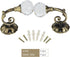 Curtain Tieback Hooks - Drapery Holdbacks with Crystal Ball Design, Metal Curtain Holdback (Bronze 2pcs)