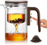 GrowCube Enchanti Tea Pot, Magic Glass Teapot with Strainer,Magnetic Water Separation with Infuser