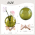 3.9", Ball-Shaped Plant Propagation Station with Wooden Stand -Glass Plant Terrarium for, Home Office Kitchen Garden