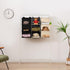 Hanging Closet Organizer - 3-Shelf Hanging Storage Shelves in Beige
