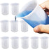 Moukiween 10pcs Silicone Measuring Cups for Resin, 100ml Mixing Cups, Non-Stick Clear with Precise Scale for DIY Craft