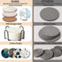 Set 6 (Sunset) Absorbent Terrazzo Drink Coasters with Holder, of Ceramic Stone Coasters for Drinks, Water-Absorbing