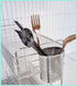 HOME&I Silverware Drying Basket, Kitchen Sink Utensil Holder Replacement, Stainless Steel 304 Flatware Caddy for Dish
