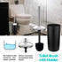 Papillon 6-Piece Bathroom Accessories Set - Toothbrush Holder, Soap Dispenser, Toilet Brush, Trash Can (Black)