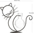 TJ Global Cat Glass Planter Vase Holder, Plant Terrarium, Propagation Station, Metal Stand for Hydroponics Plants Home