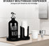 Set Bathroom,16 OZ 14 Glass Mouthwash Dispenser with Cup Holder,BYAWAY Mouthwash for Refillable Mouthwash Bottle