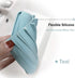 3 Self Draining Soap Dishes, Pcs Silicone Soap Saver, Waterfall Drainer Soap Holder for Bathroom, Extend Soap Life