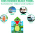 MOUNDHONG Summer (24x24 Inch, Cute Animal Hooded Beach Towel, Microfiber Bath Towels for Kids Toddler Infant Boy Girl