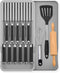 Knife Holder, In Drawer Knife Block with Expandable Cutlery Tray, Kitchen Drawer Organizer Insert for 11 Knives, Space