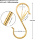 Ultimate Hanging Hooks Set, 3.55inch Gold S Hooks for Heavy Duty Hanging, Ideal for Plants, Baskets