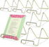 BANBERRY DESIGNS Wire Easel Display Stand Plate Holders, Smooth Plated Brass Metal, 3" H, Pack of 6 Pcs