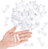 Jetec Plastic Head Double Pins for Bed Skirt Holding, 30 Pieces White Furniture Chair Leg Brooch Glide Nails