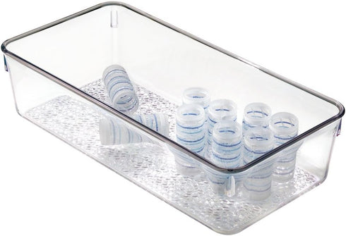iDesign 49250 Drawer Organizer Tray, BPA-Free Plastic, 12" x 6" x 3", Clear