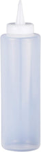 HIC Kitchen Refillable Squeeze Bottle with Precision Nozzle, Clear, BPA Free, 12-Ounce