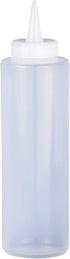 HIC Kitchen Refillable Squeeze Bottle with Precision Nozzle, Clear, BPA Free, 12-Ounce