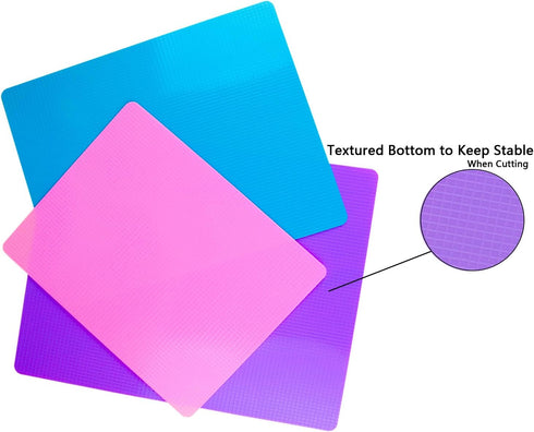 6 Pieces Flexible Cutting Board Mats, Plastic Cutting Boards for Kitchen Cooking, Dishwasher Safe Sheets for Meat,